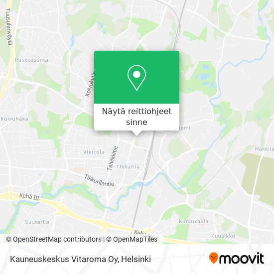 Kauneuskeskus Vitaroma Oy kartta