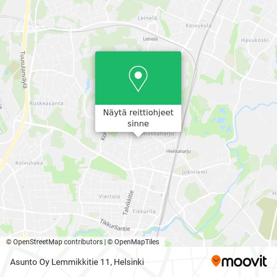 Asunto Oy Lemmikkitie 11 kartta