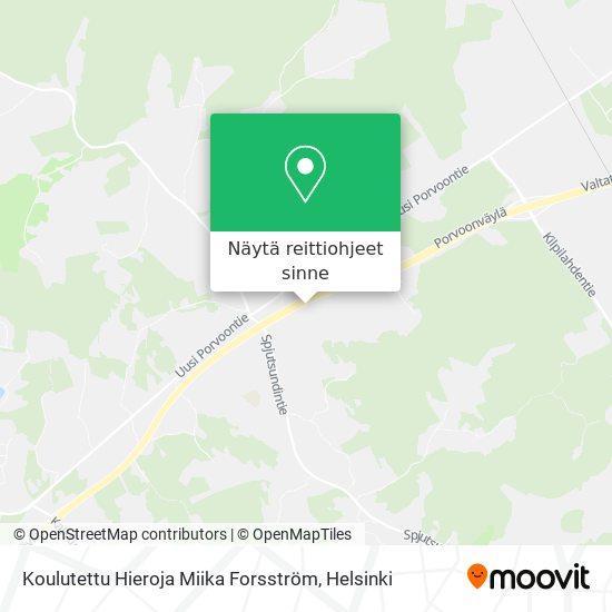 Koulutettu Hieroja Miika Forsström kartta