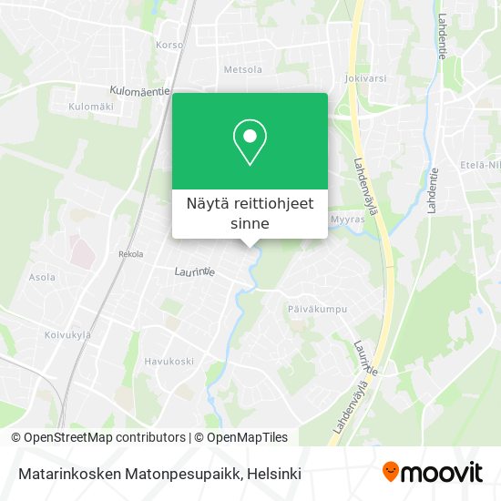 Matarinkosken Matonpesupaikk kartta