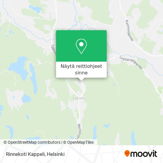 Rinnekoti Kappeli kartta