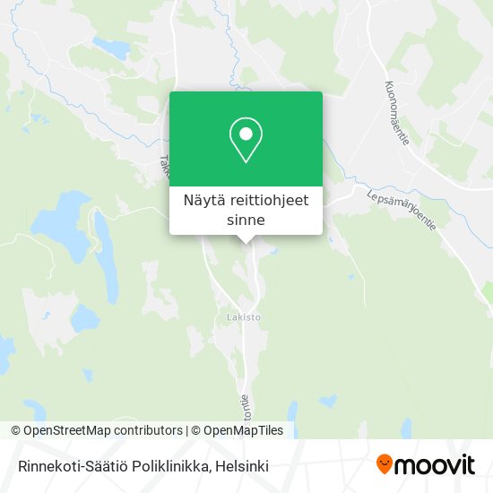 Rinnekoti-Säätiö Poliklinikka kartta