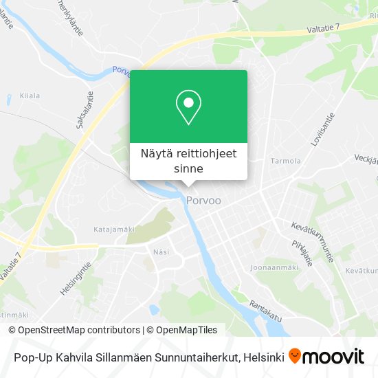 Pop-Up Kahvila Sillanmäen Sunnuntaiherkut kartta
