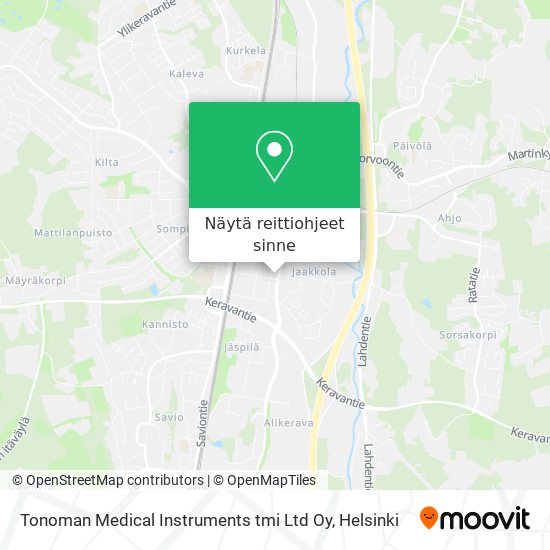 Tonoman Medical Instruments tmi Ltd Oy kartta