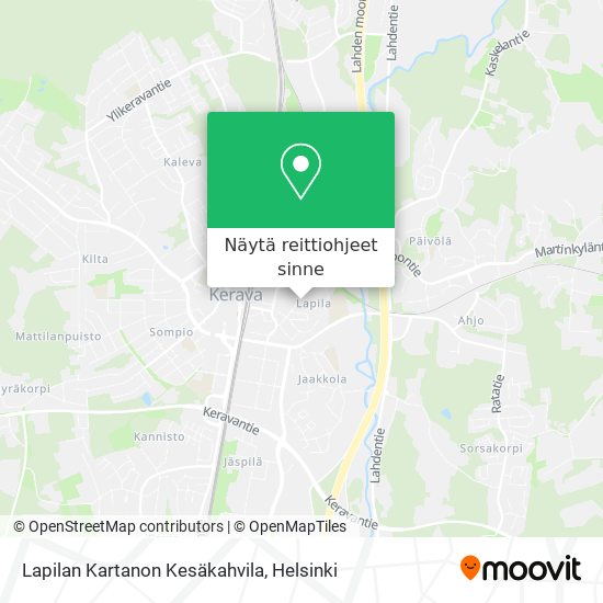 Lapilan Kartanon Kesäkahvila kartta