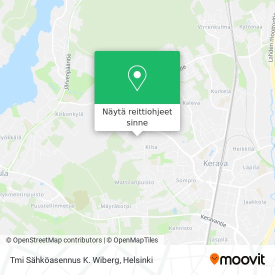 Tmi Sähköasennus K. Wiberg kartta