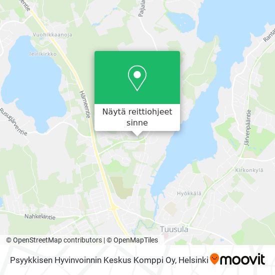 Psyykkisen Hyvinvoinnin Keskus Komppi Oy kartta