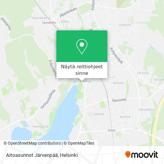 Aitoasunnot Järvenpää kartta