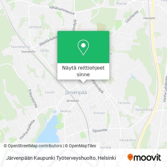 Järvenpään Kaupunki Työterveyshuolto kartta