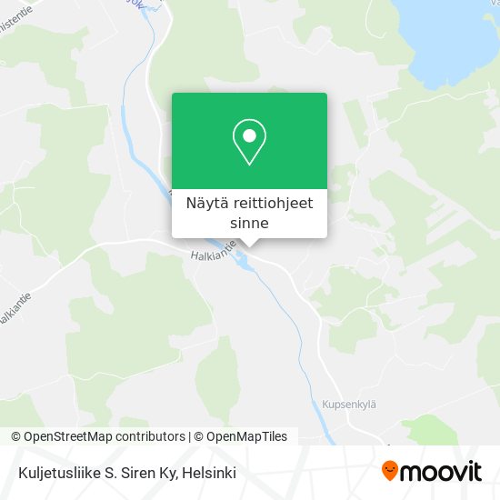 Kuljetusliike S. Siren Ky kartta