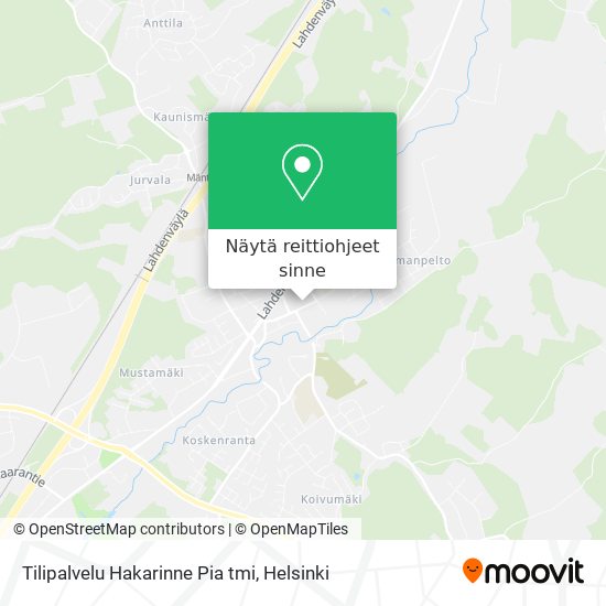 Tilipalvelu Hakarinne Pia tmi kartta