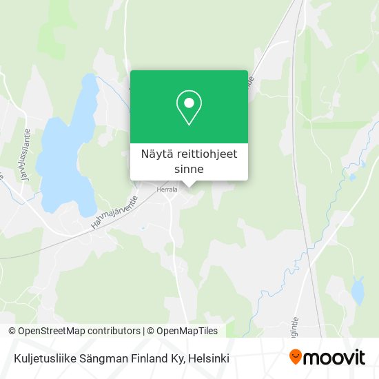 Kuljetusliike Sängman Finland Ky kartta