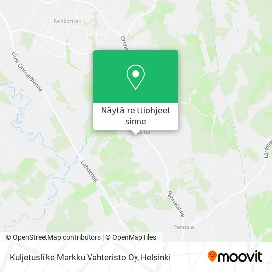 Kuljetusliike Markku Vahteristo Oy kartta