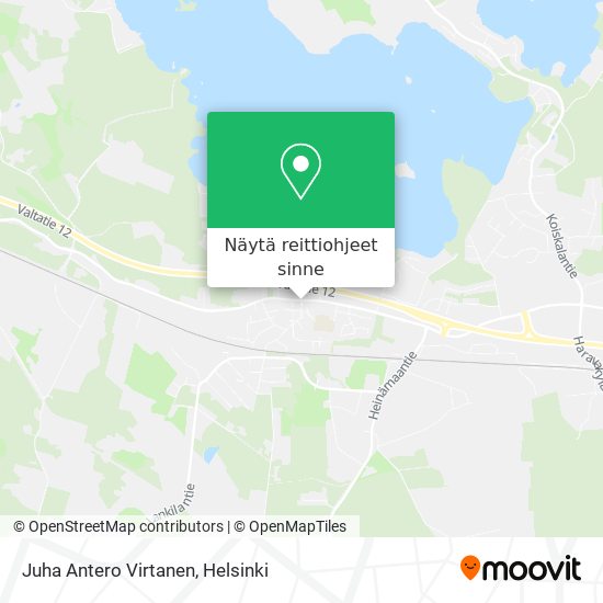 Juha Antero Virtanen kartta