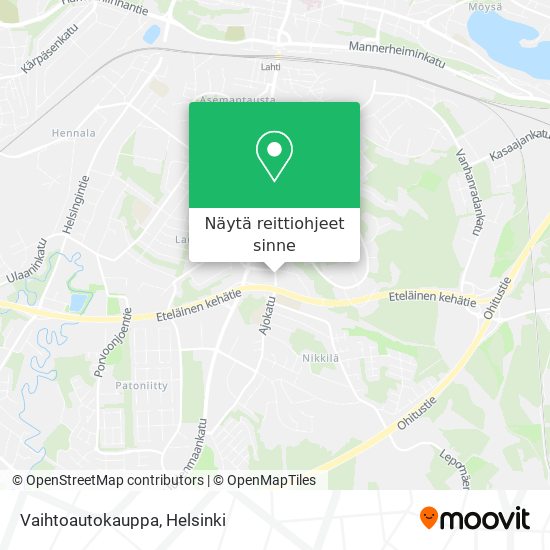 Vaihtoautokauppa kartta