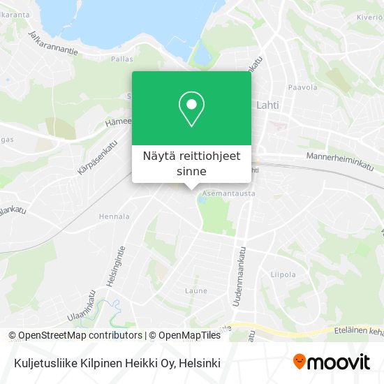 Kuljetusliike Kilpinen Heikki Oy kartta