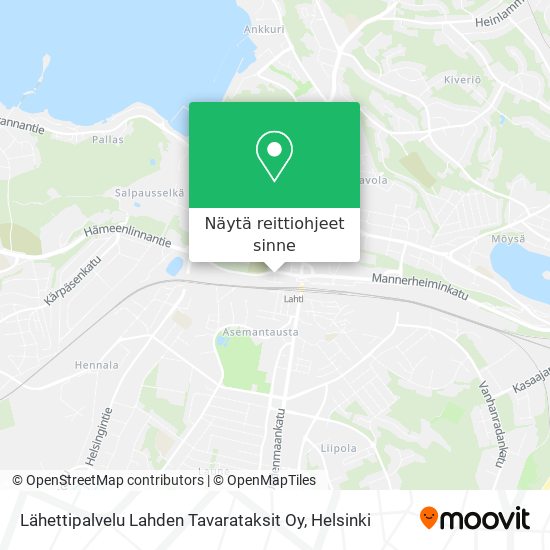 Lähettipalvelu Lahden Tavarataksit Oy kartta