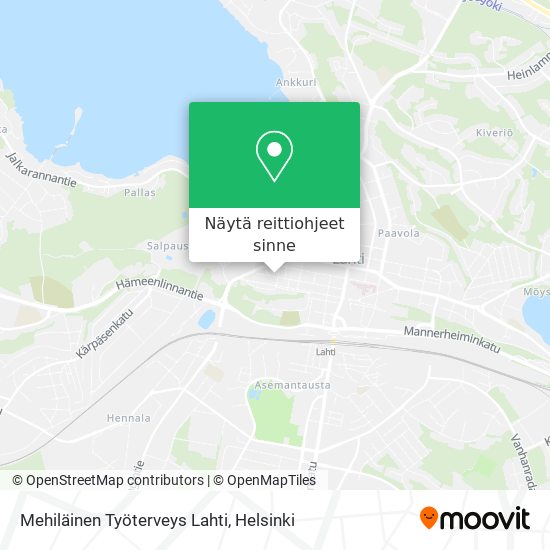 Mehiläinen Työterveys Lahti kartta