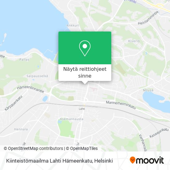 Kiinteistömaailma Lahti Hämeenkatu kartta