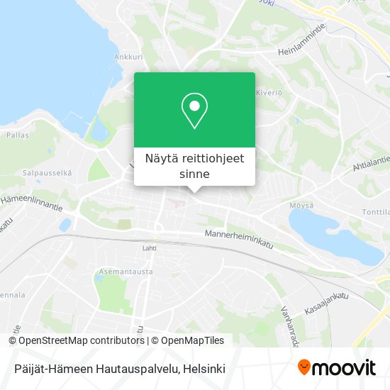 Päijät-Hämeen Hautauspalvelu kartta