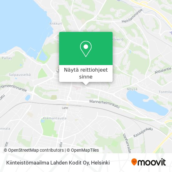 Kiinteistömaailma Lahden Kodit Oy kartta