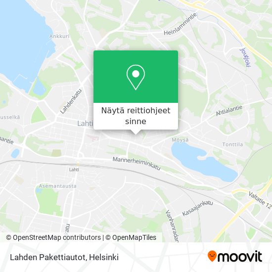 Lahden Pakettiautot kartta