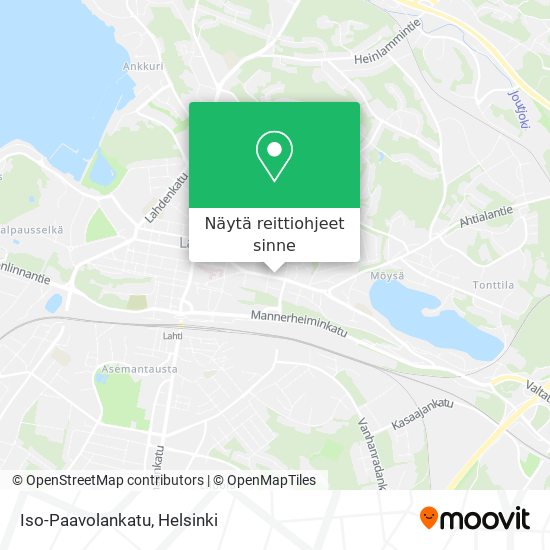 Iso-Paavolankatu kartta