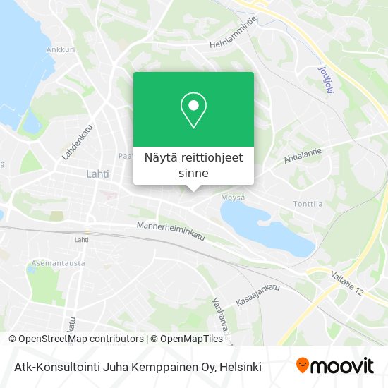 Atk-Konsultointi Juha Kemppainen Oy kartta