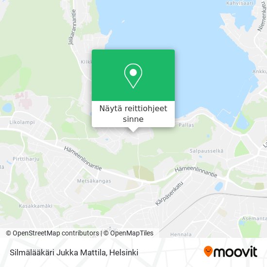 Silmälääkäri Jukka Mattila kartta