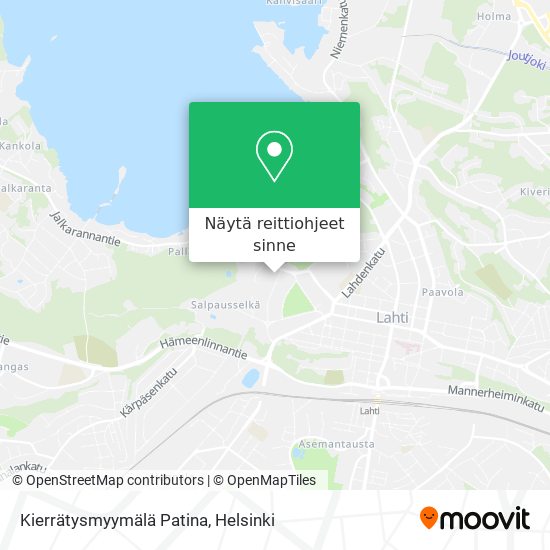 Kuinka päästä kohteeseen Kierrätysmyymälä Patina paikassa Lahti  kulkuvälineellä Bussi tai Juna?