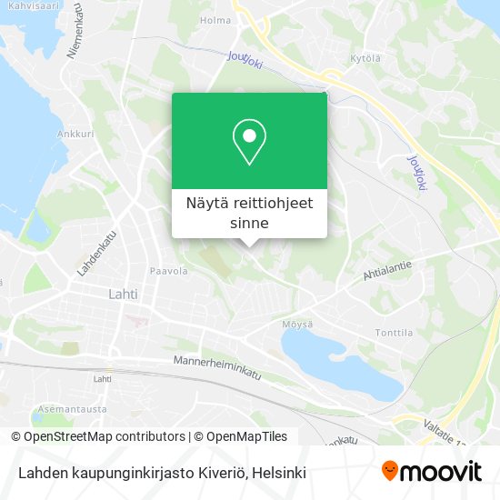 Lahden kaupunginkirjasto Kiveriö kartta