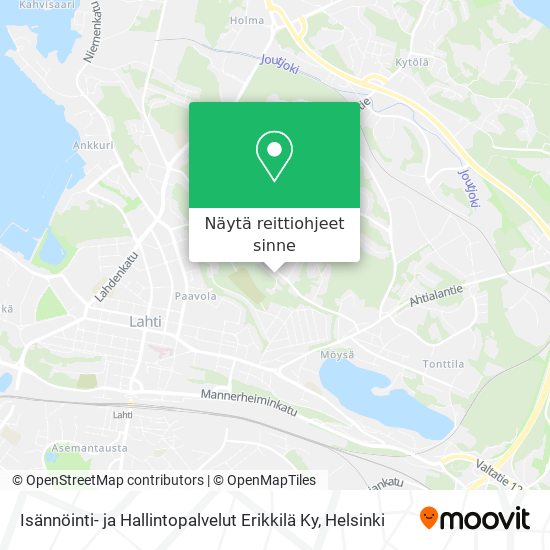Isännöinti- ja Hallintopalvelut Erikkilä Ky kartta