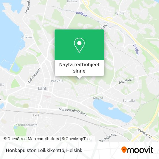 Honkapuiston Leikkikenttä kartta