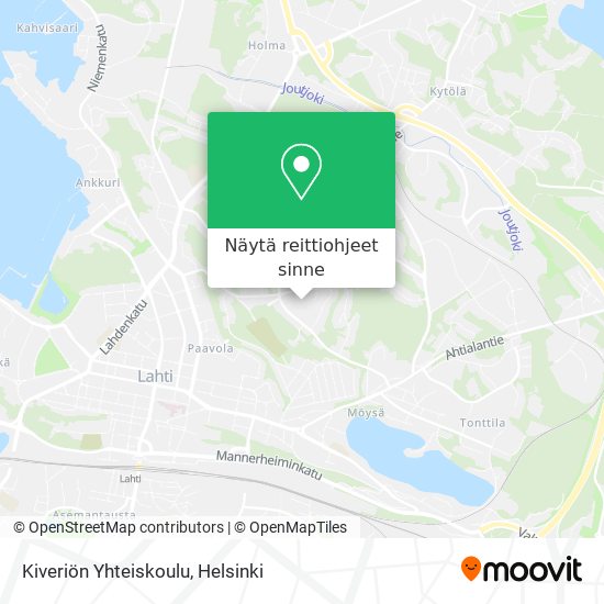 Kiveriön Yhteiskoulu kartta