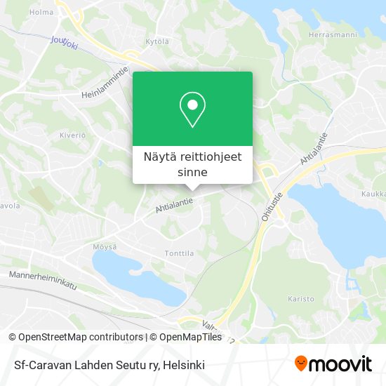 Sf-Caravan Lahden Seutu ry kartta