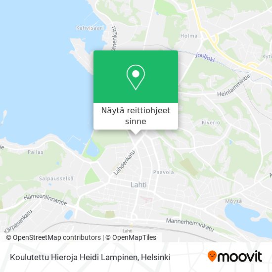 Koulutettu Hieroja Heidi Lampinen kartta
