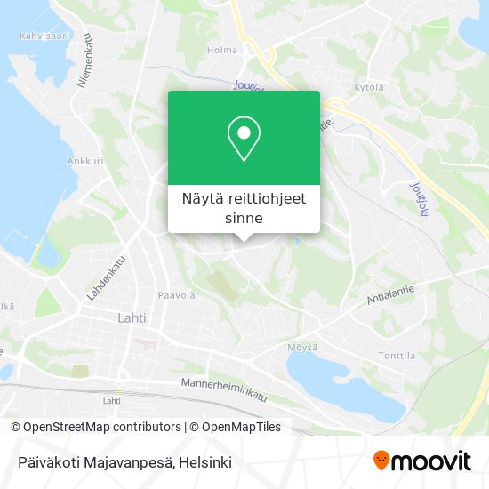 Päiväkoti Majavanpesä kartta