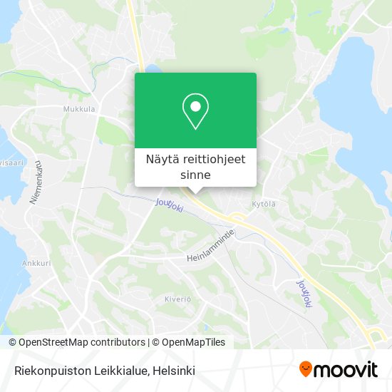 Riekonpuiston Leikkialue kartta