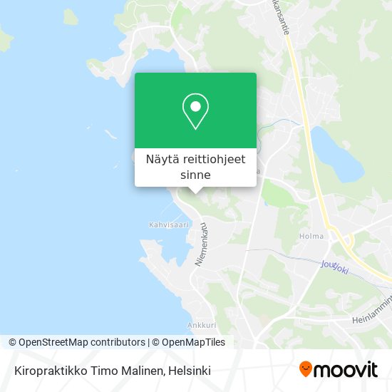 Kiropraktikko Timo Malinen kartta