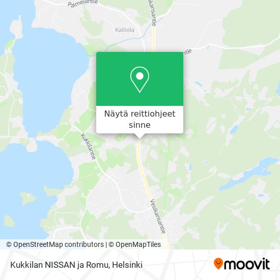 Kukkilan NISSAN ja Romu kartta