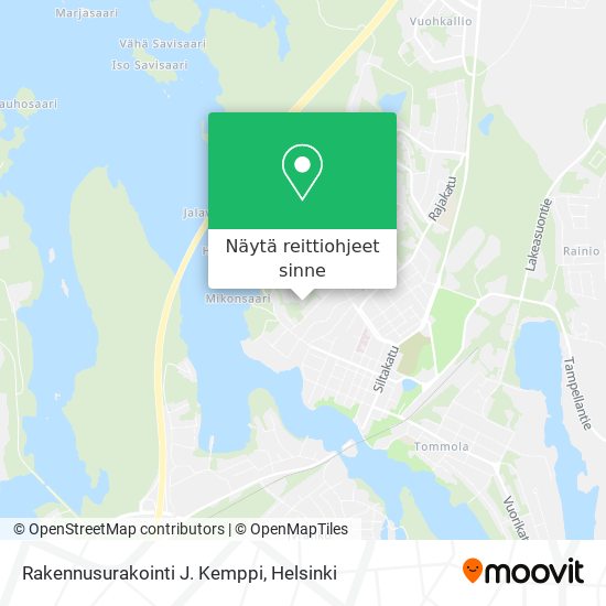 Rakennusurakointi J. Kemppi kartta