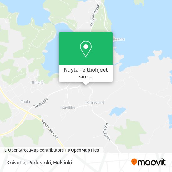 Koivutie, Padasjoki kartta