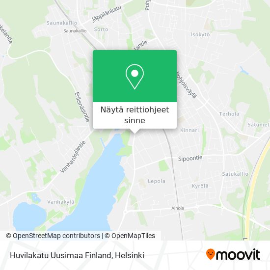 Huvilakatu Uusimaa Finland kartta