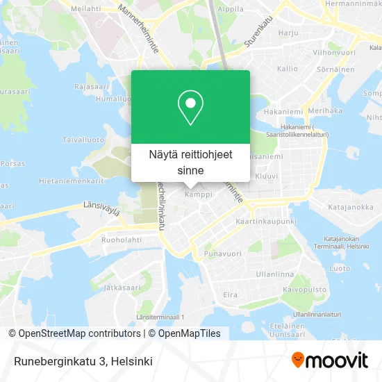 Runeberginkatu 3 kartta