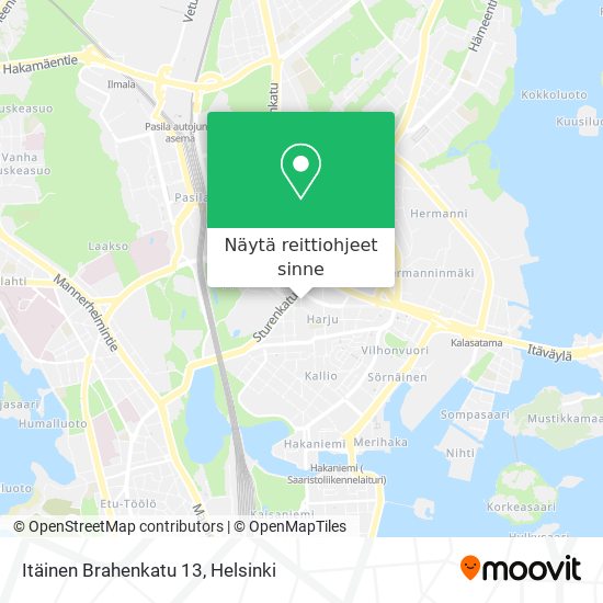 Itäinen Brahenkatu 13 kartta