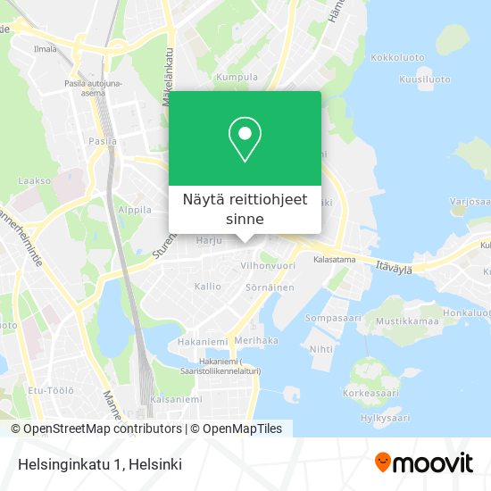 Helsinginkatu 1 kartta