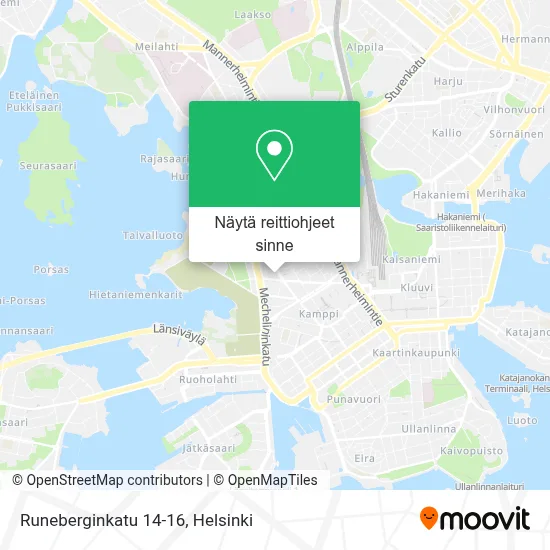 Runeberginkatu 14-16 kartta
