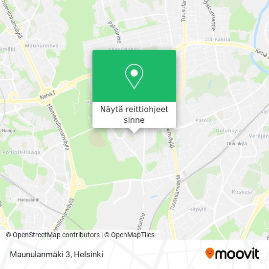 Maunulanmäki 3 kartta