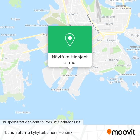 Länsisatama Lyhytaikainen kartta