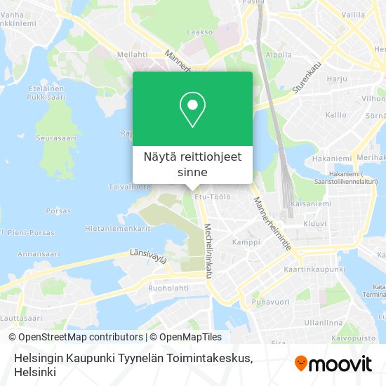 Helsingin Kaupunki Tyynelän Toimintakeskus kartta